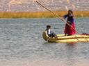 Boating on Lake Titicaca.